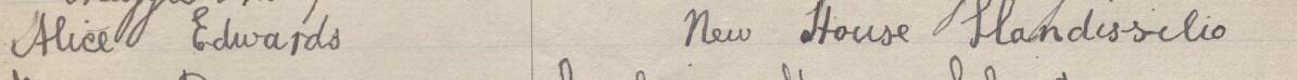 Image of Alice Edwards's signature and address in the petition