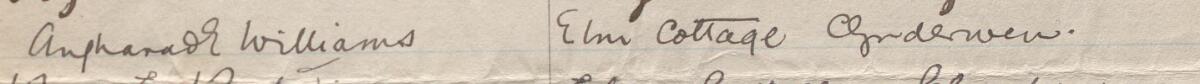 Image of Angharad E Williams's signature and address in the petition