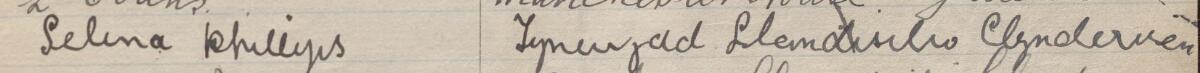 Image of Selina Phillips's signature and address in the petition