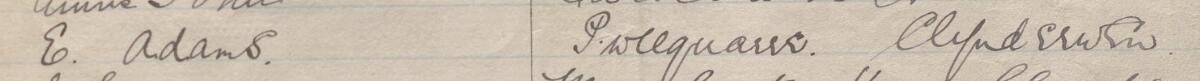 Image of E Adams's signature and address in the petition
