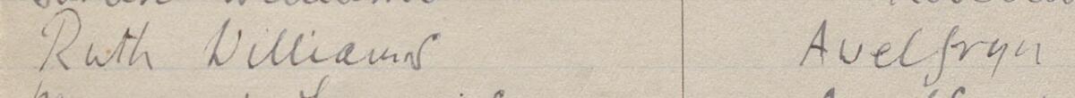 Image of Ruth Williams's signature and address in the petition