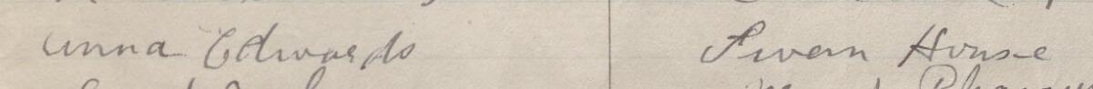 Image of Anna Edwards's signature and address in the petition