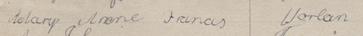 Image of Mary Anne Frances's signature and address in the petition