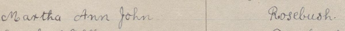Image of Martha Ann John's signature and address in the petition