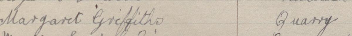 Image of Margaret Griffiths's signature and address in the petition