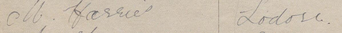 Image of M Harries's signature and address in the petition