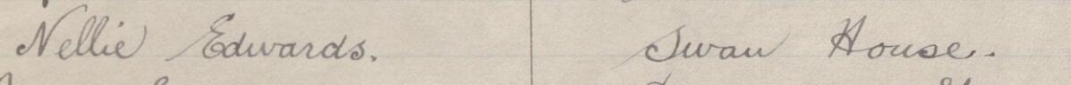 Image of Nellie Edwards's signature and address in the petition