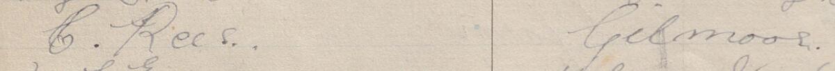 Image of C. Rees's signature and address in the petition