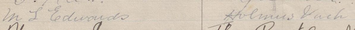 Image of M L Edwards's signature and address in the petition
