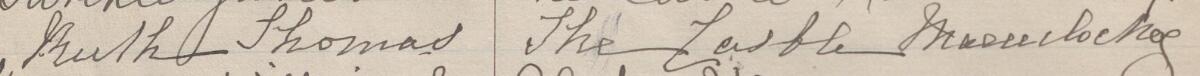Image of Ruth James's signature and address in the petition