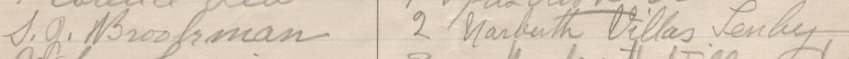 Image of S J Brookman's signature and address in the petition