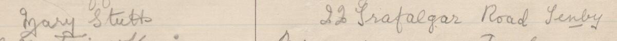 Image of Mary Stubb's signature and address in the petition