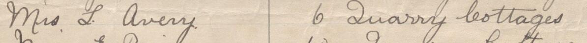 Image of Mrs L Avery's signature and address in the petition
