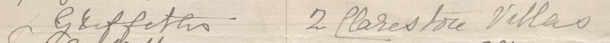 Image of J Griffiths's signature and address in the petition