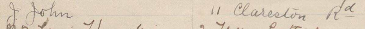 Image of J John's signature and address in the petition