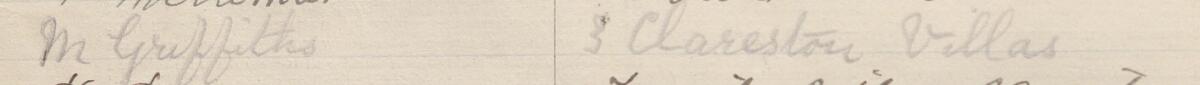 Image of M Griffiths's signature and address in the petition