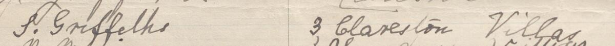 Image of S Griffiths's signature and address in the petition