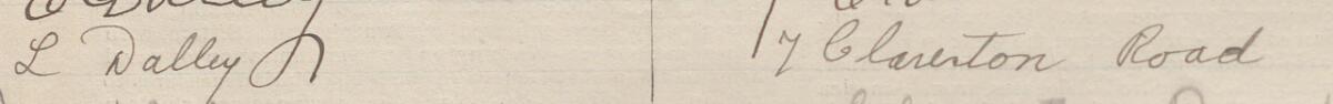 Image of L Dalley's signature and address in the petition