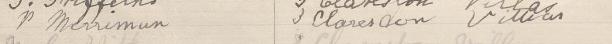 Image of P Merriman's signature and address in the petition