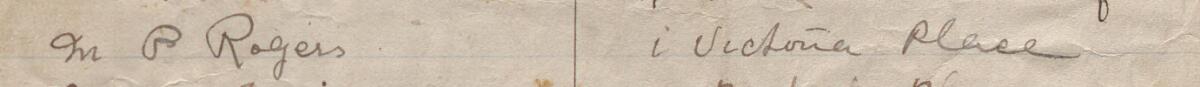 Image of M P Rogers's signature and address in the petition
