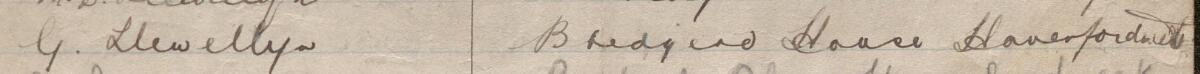 Image of G Llewellyn's signature and address in the petition
