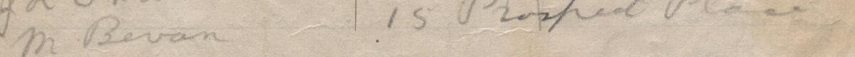 Image of M Bevan's signature and address in the petition