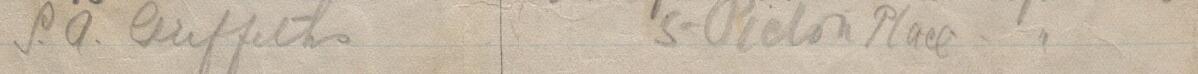 Image of S A Griffiths's signature and address in the petition