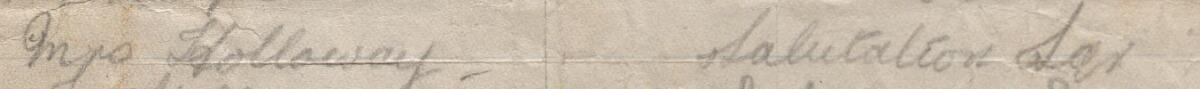 Image of Mrs Holloway's signature and address in the petition