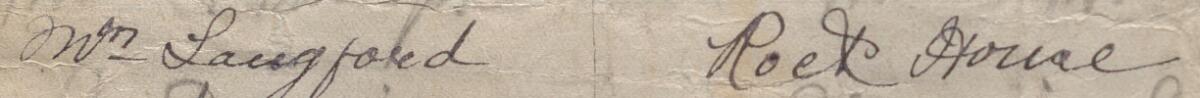 Image of Mrs Langford's signature and address in the petition