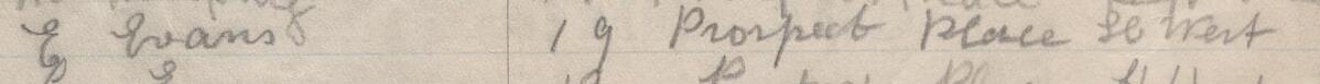 Image of E Evans's signature and address in the petition
