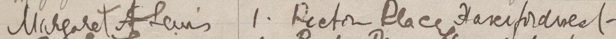 Image of Margaret A Lewis's signature and address in the petition