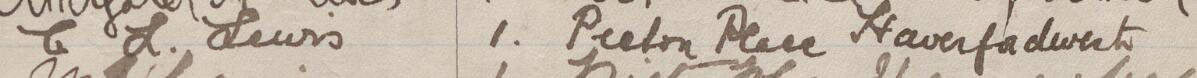 Image of C.L. Lewis's signature and address in the petition
