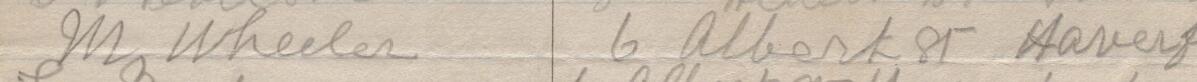 Image of M Wheeler's signature and address in the petition