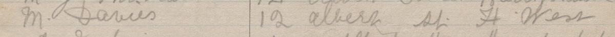 Image of M Davies's signature and address in the petition