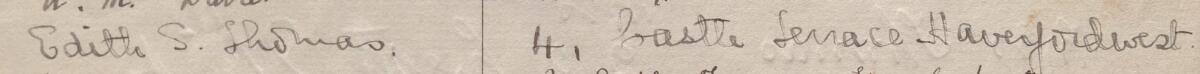 Image of Edith S Thomas's signature and address in the petition