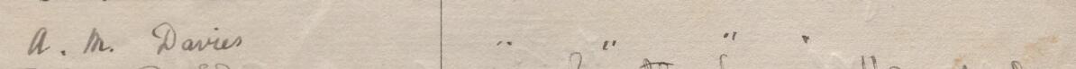 Image of A M Davies's signature and address in the petition