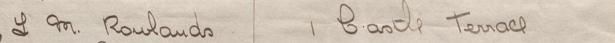 Image of L M Rowlands's signature and address in the petition