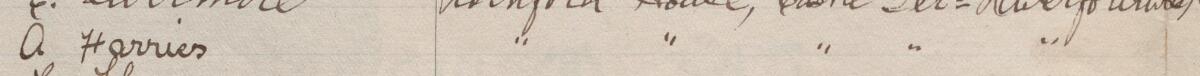 Image of A Harries's signature and address in the petition