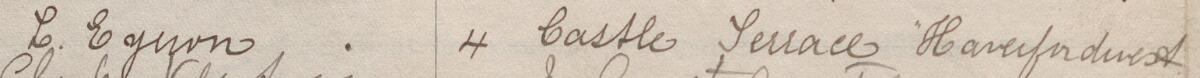 Image of L Egnon's signature and address in the petition