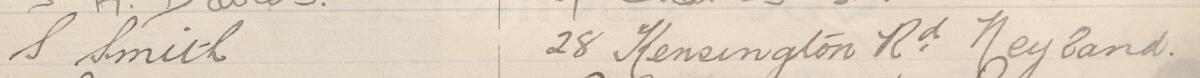 Image of S Smith's signature and address in the petition