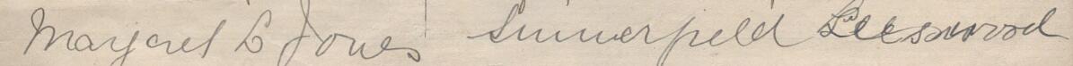 Image of Margaret L. Jones's signature and address in the petition