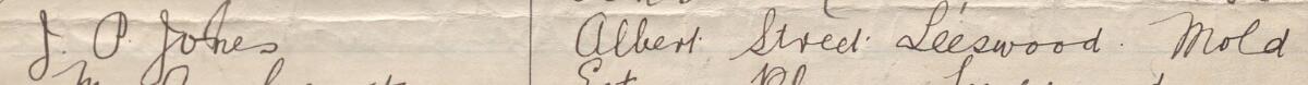 Image of J. O. Jones's signature and address in the petition