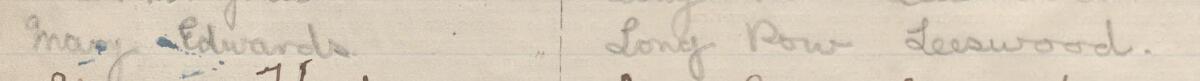Image of Mary Edwards's signature and address in the petition