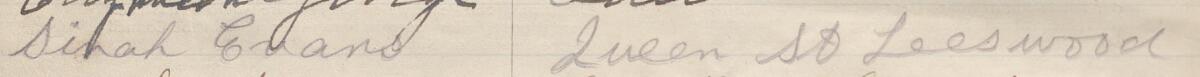 Image of Sinah Evans's signature and address in the petition