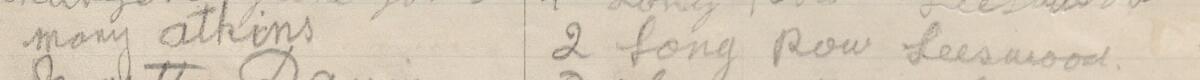 Image of Mary Atkins's signature and address in the petition