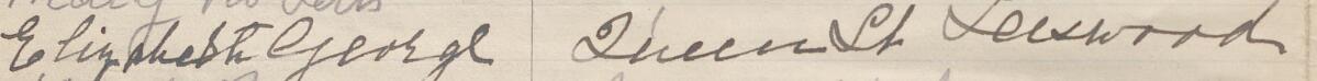 Image of Elizabeth George's signature and address in the petition