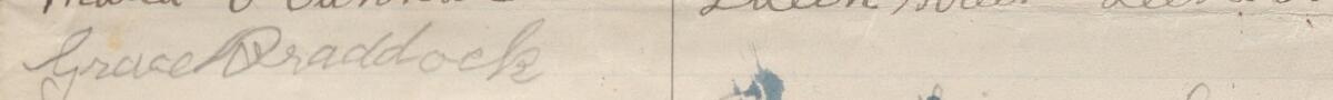 Image of Grace Braddock @'s signature and address in the petition