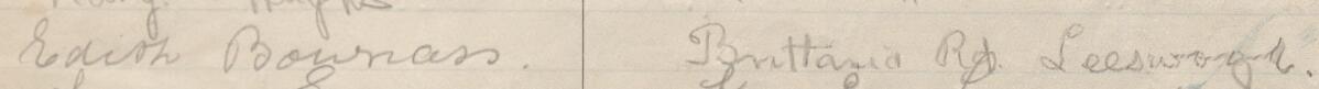 Image of Edith Bownass's signature and address in the petition