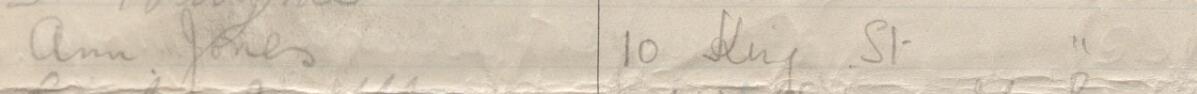 Image of Ann Jones's signature and address in the petition