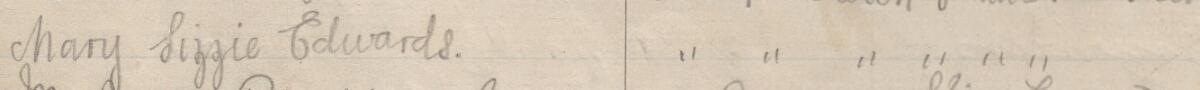 Image of Mary Lizzie Edwards's signature and address in the petition